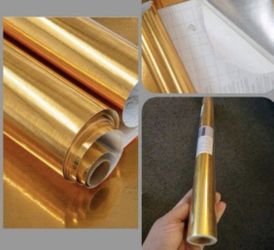 Gold Kitchen Oilproof Sticker Waterproof Sticker Peel and Stick  17.71 x 118 (2)