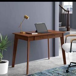 ❤️‍🔥 Timechee 40 Inch Compact Computer Gaming Desk, Study Work Office Desk with 2 Storage Drawers, Rectangular Study Reading Table, Simple Computer W