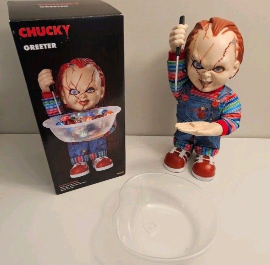 Child's Play Chucky 19" Candy Bowl Door Greeter Spirit Halloween 
