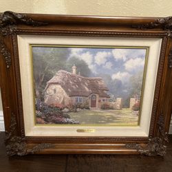Thomas Kinkade “Spring At Stonegate” Wood Framed Print