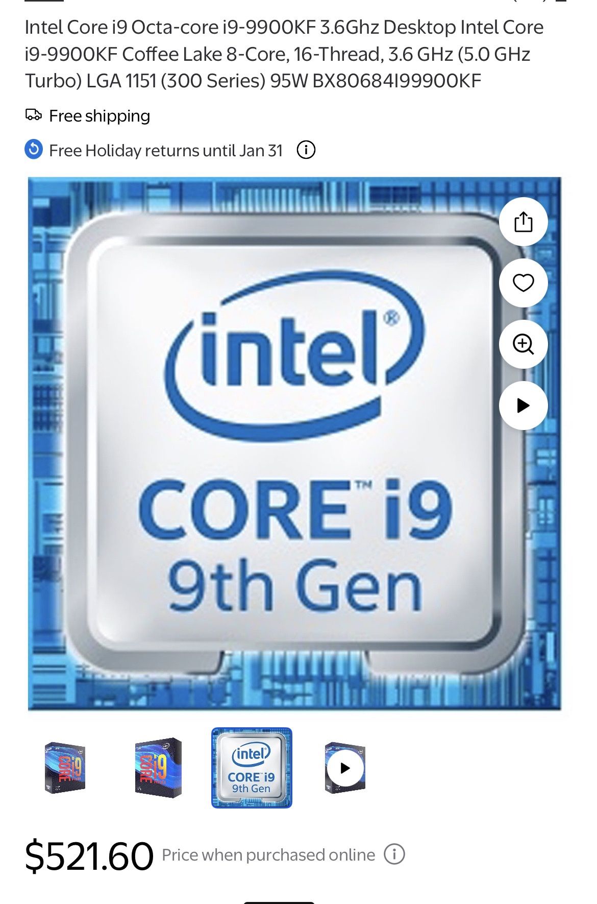 Intel Core I9 Processor