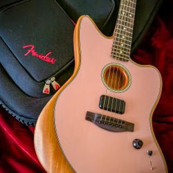 Fender Acoustasonic Player Jazzmaster 6 String Guitar With Case Made In Mexico Jazz