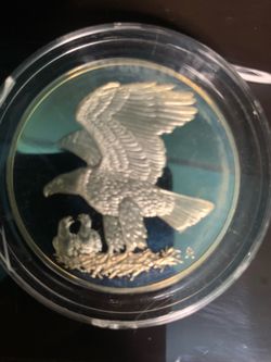 1971 Bald Eagle Roberts Birds 2oz silver