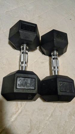Rubber Hex Dumbbell Set