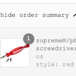 Supreme Screwdriver 