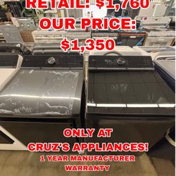 LG Thin Q Top-Load Washer & Electric Dryer