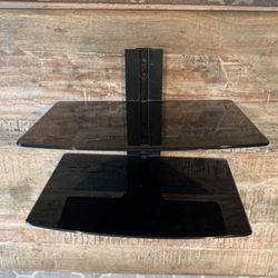 Black Glass Storage Rack