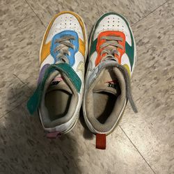 Nike Kids' Court Borough Low Recraft multi-color shoes. 