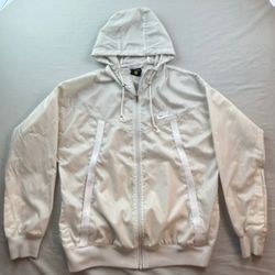 Nike Hooded Zip Jacket Light Gray Size L