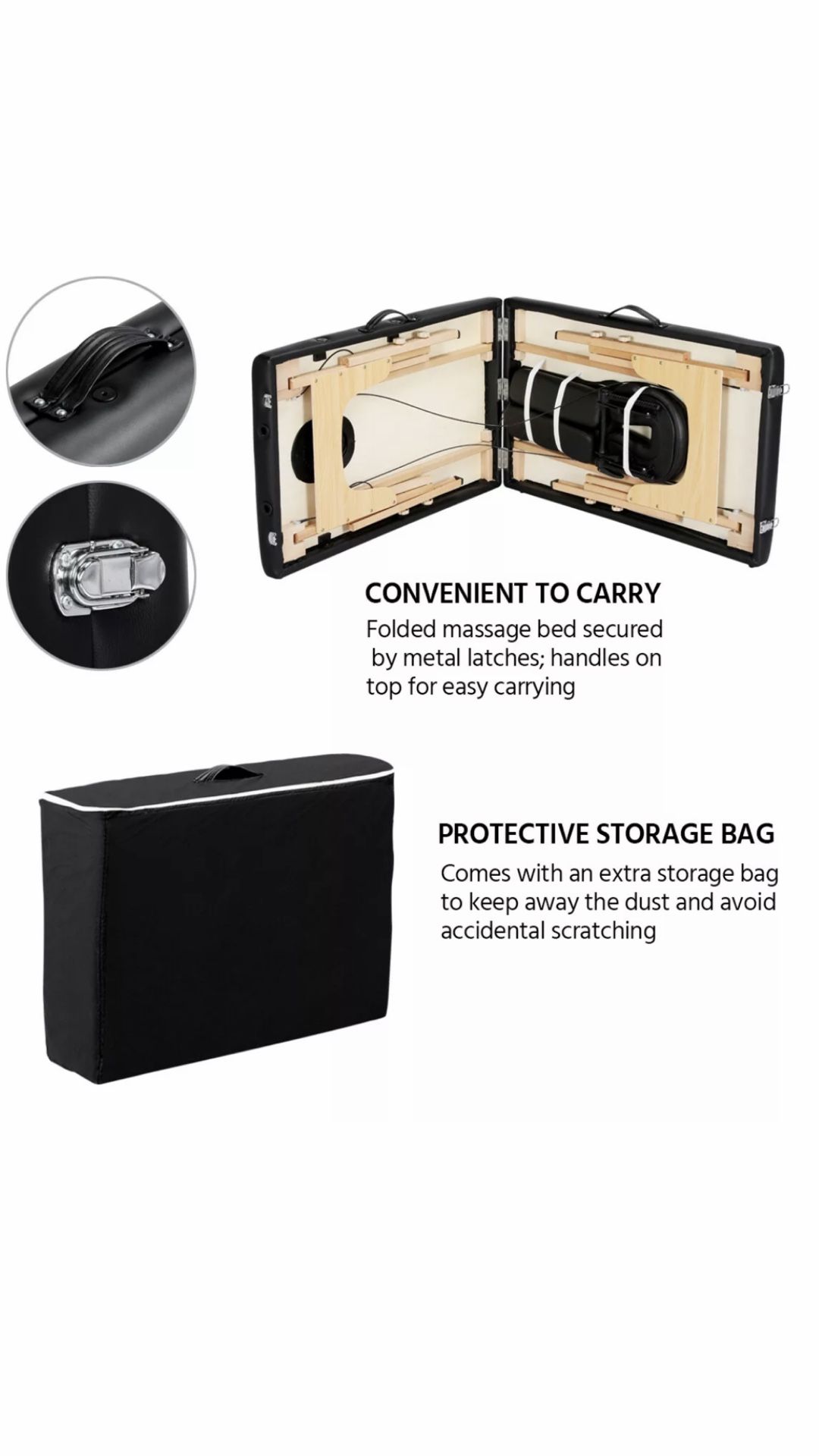 Massage chair Fold Portable Massage table with carry case (Yes You’ll get it in a box that’s never opened/sealed)