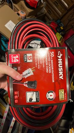 Husky 50 Foot Indoor Outdoor Extension Cord 