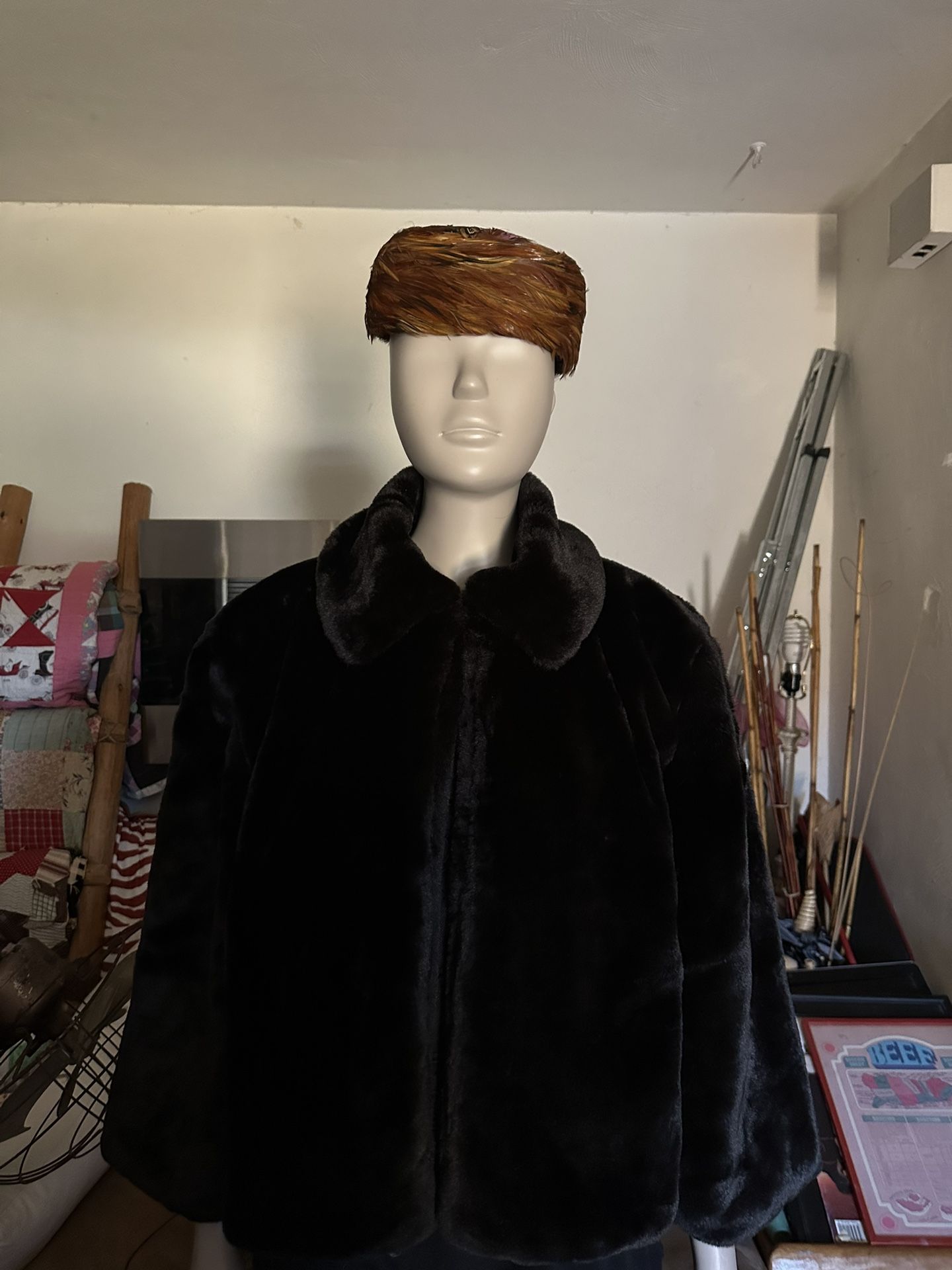 Beautiful Fur Black Coat