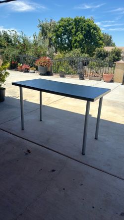 Black Desk / Table – 47” x 23.75” – Solid & Sturdy – Great DIY Project