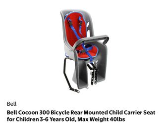 Bell Cocoon 300 Rear Bicycle Child Carrier Seat