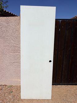 White Wood Interior Room Door - 79.25” x 27.75”