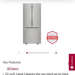 Fridge LG 22 cu. ft. French Door Refrigerator