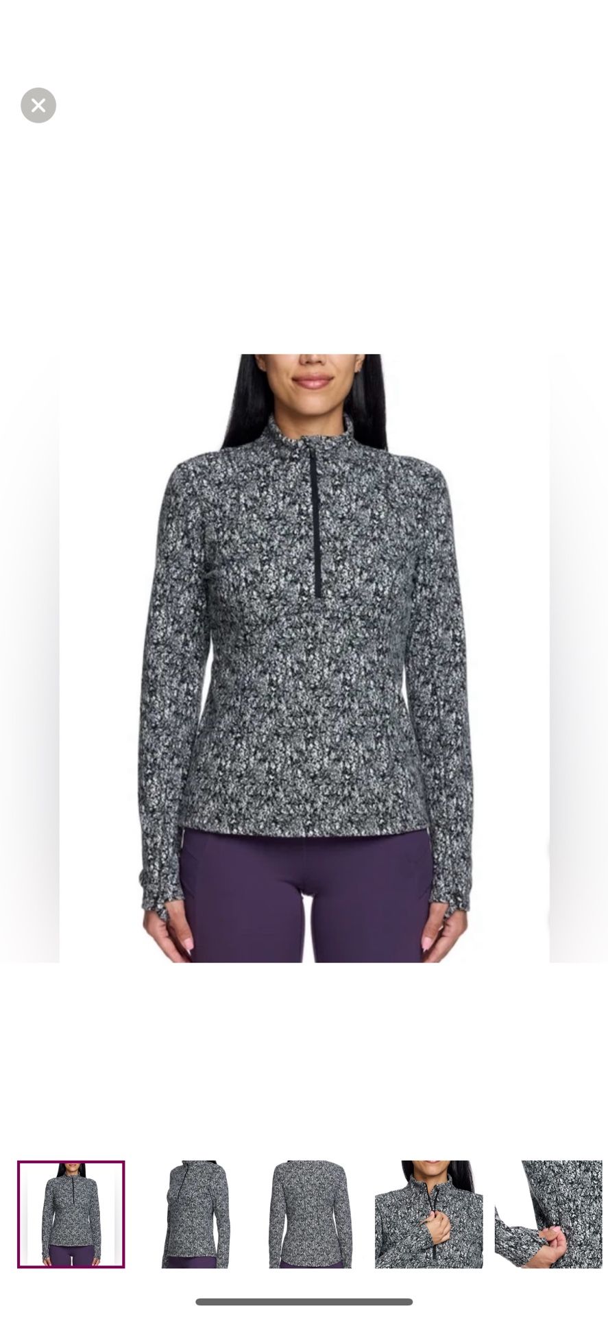 NWT Spyder women fleece half zip Active top Size XL