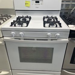 White Whirlpool 30” Gas Stove