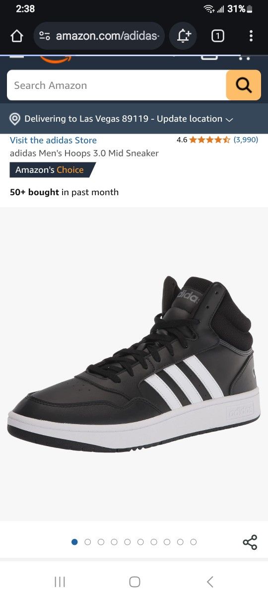 Adidas Black and White HighTops