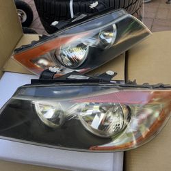 Clean 08 E90 BMW Halogen Headlight Set
