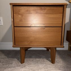 2 Drawer Solid Wood Nightstand