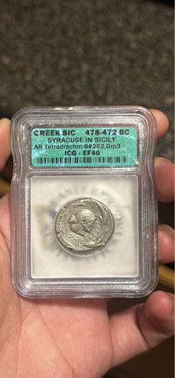Ancient Greek Syracuse AR Tetradrachm ICG EF40