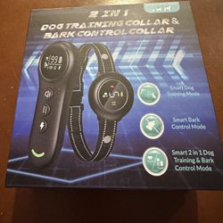2 In 1 Dog Training Collar And Bark Control Collar Open Box 