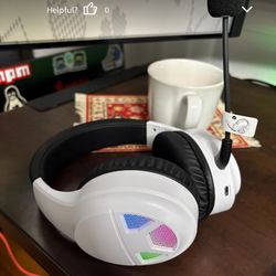 Wireless Gaming Headset for PC, PS5, PS4, Switch, USB Gaming Headphones with Noise Canceling Microphone, Bluetooth 5.4, RGB Lights, 60H Battery Headse