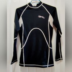 Mens Puma Black Rash Guard Swim Shirt