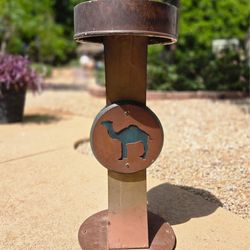 Unique Metal Ash Tray/Pedestal Stand-64th St & Bell