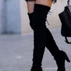 Stuart Weitzman Black Over-the-Knee Boots Size 9