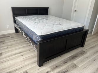 Black Queen Bed And Mattress