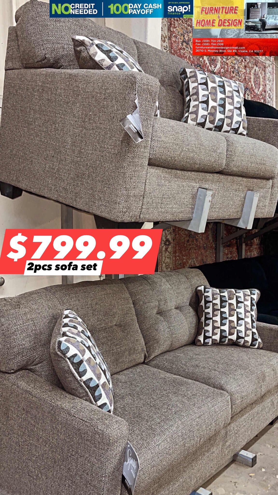 2pcs Sofa Set 