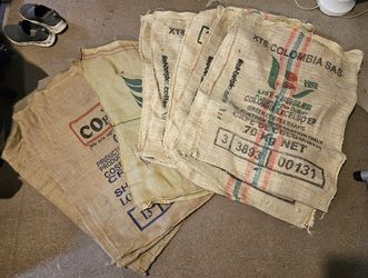 11 XL Coffee Burlap Bags - for Craft, Gardening
