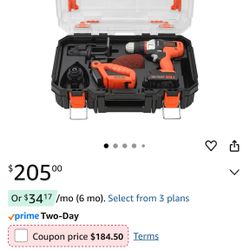 New Black & Decker Set Drill+Sand+Cut