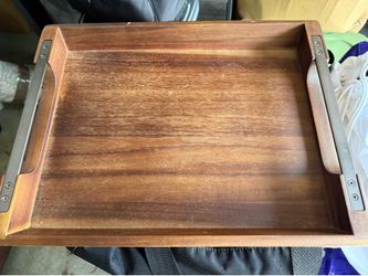 Solid wood serving tray