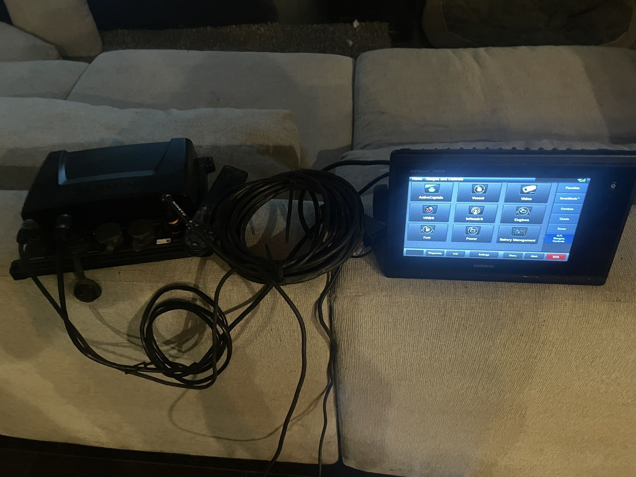 Garmin 7608 With Sounder And Transducer