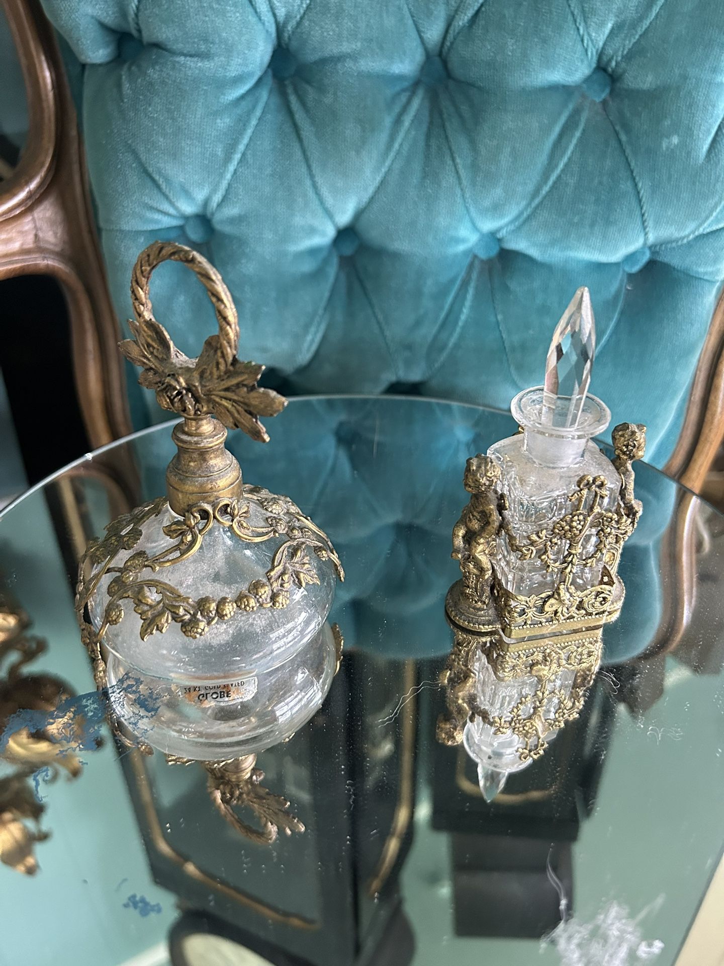 Miniature antique perfume bottles
