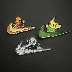 Pikachu Squirtle Charmander Nike Collab ‼️Pin Fan Made