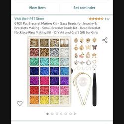 Bracelet Making Kit - Glass Beads for Jewelry & Bracelets Making - Small Bracelet Beads Kit - Bead Bracelet Necklace Ring Making Kit - DIY Art and Cra