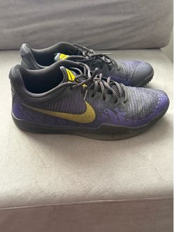 Nike Mamba Rage Court Purple Kobe Bryant Shoes Men’s Size 13 Black Purple Yellow