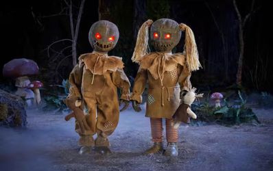 Home Accents Holiday2-​Piece Wicked Woods Animated LED Burlap Twins