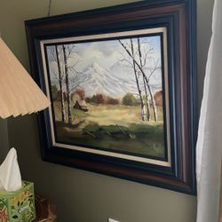 Framed Folk Art Painting 