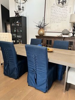 Set of 4 dining chairs - rich blue