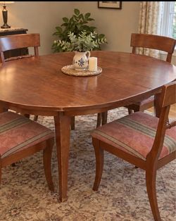 Wood Project Table with 4 chairs