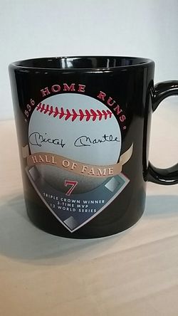 Mickey Mantle Coffee Mug NY Yankees Hall of Fame Excellent Condition Coffee Cup