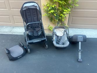 Nuna Stroller, Infant Car Seat, Base & Graco Booster $200 free delivery