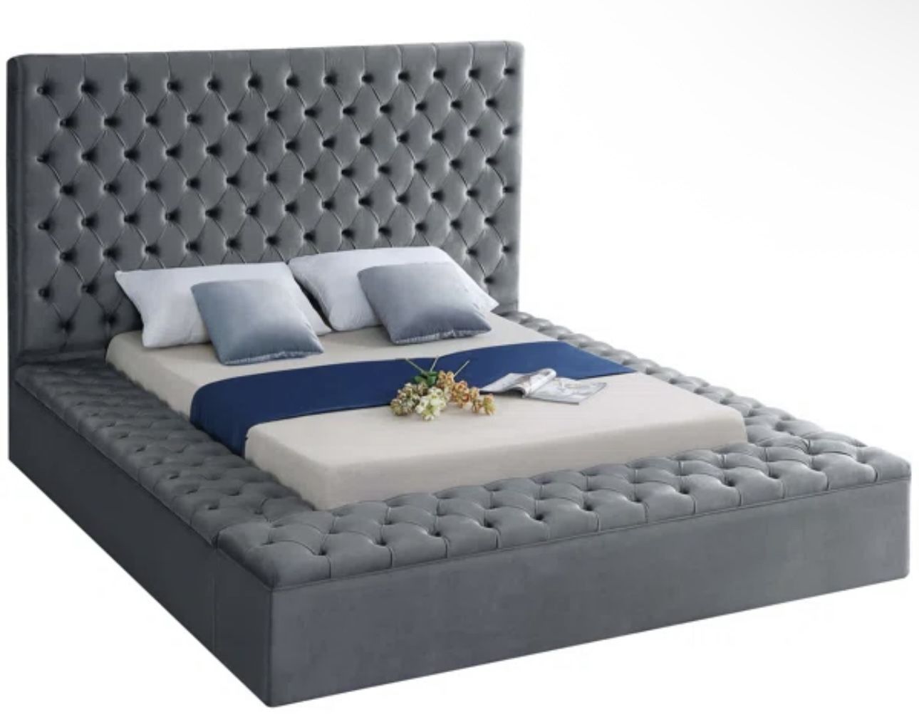 Grey Queen Bed