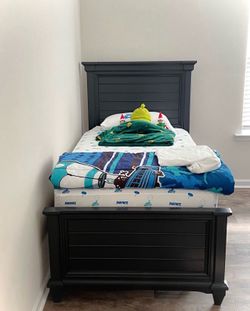 Gray Twin Bed Frame (Like NEW)