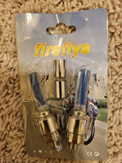 Wheel Tyre Valve Cap Flash LED 2pc